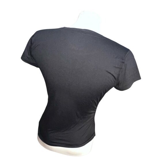 Champion Crewneck Short Sleeve Ruched Side Active Compression Top Sz Small Women - Picture 9 of 11